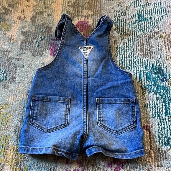 Oshkosh Denim Floral Shortall Overalls - Picture 6 of 8
